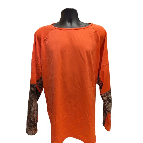 Cabelas Blaze Orange Hunting Shirt Mens 2XL Nylon Camo Lightweight Long Sleeve - Picture 7 of 16